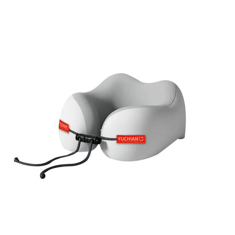 Memory Foam U-shaped Travel Pillow in Mint Green with Neck Support Design