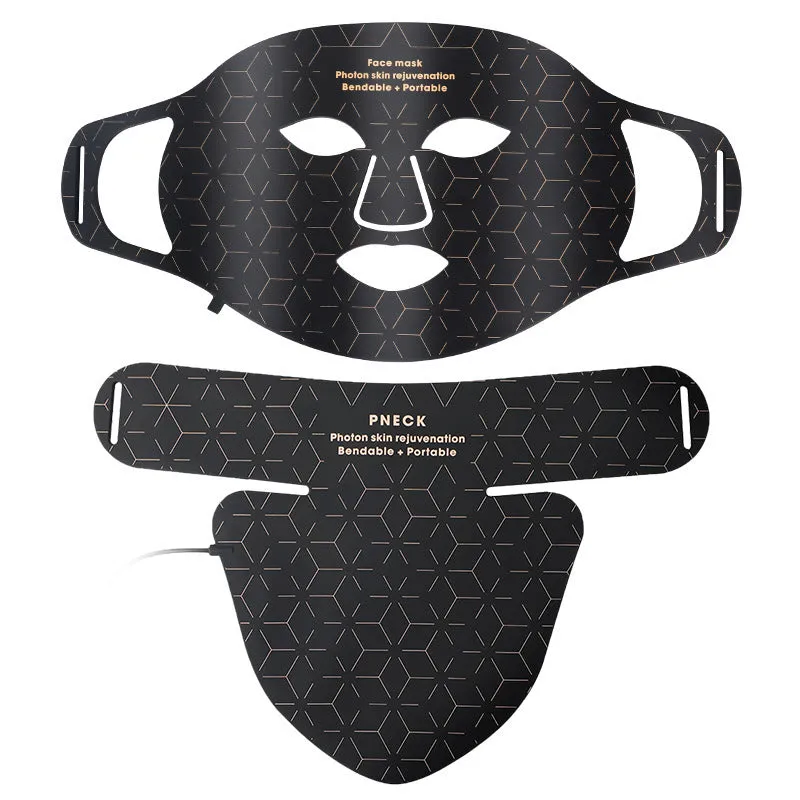 Infrared colour light skin rejuvenation apparatus with face mask kit in black and white colour options
