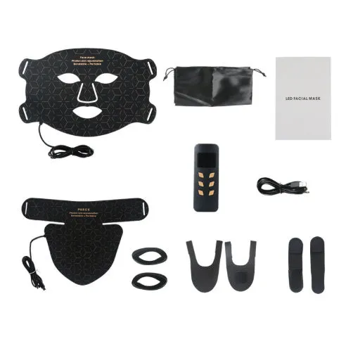Infrared colour light skin rejuvenation apparatus with face mask kit in black and white colour options