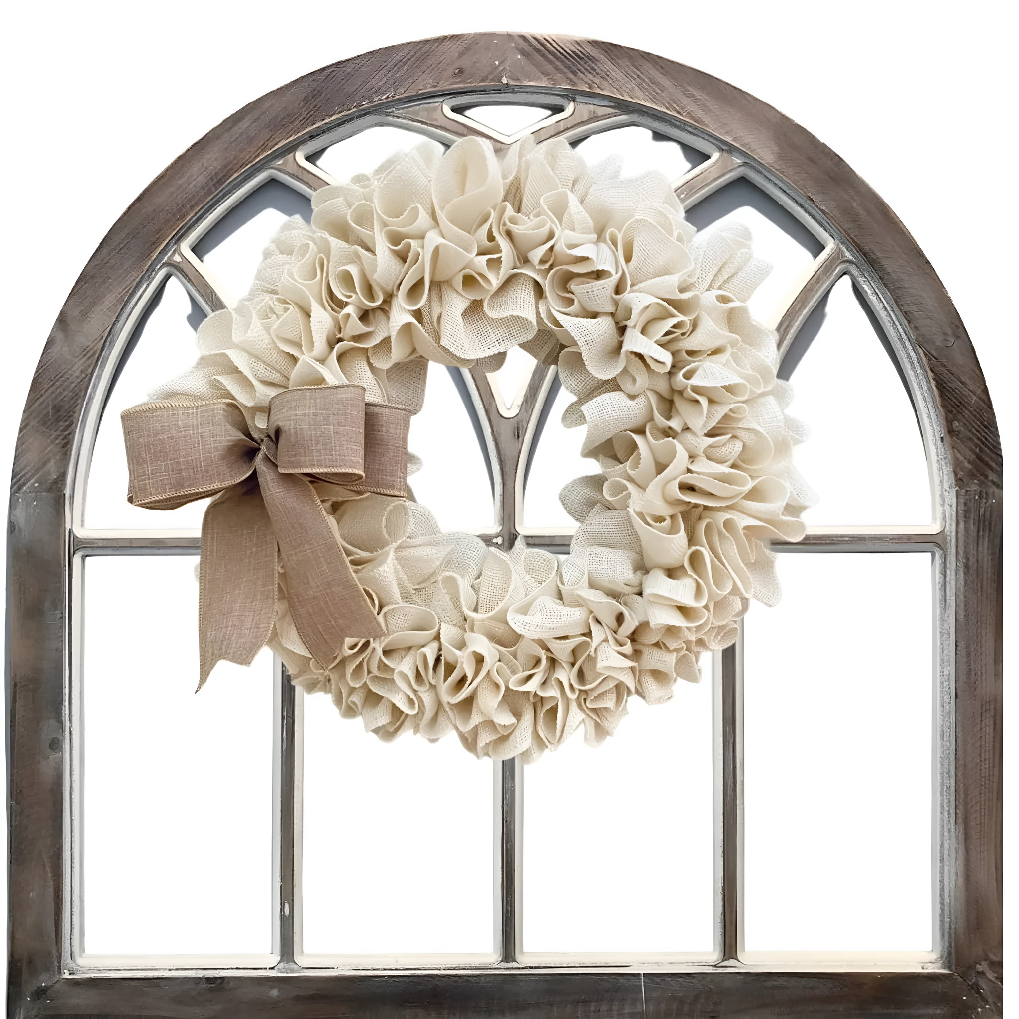 Linen garland door hanging decoration modern simplicity half-handmade plastic cloth wreath