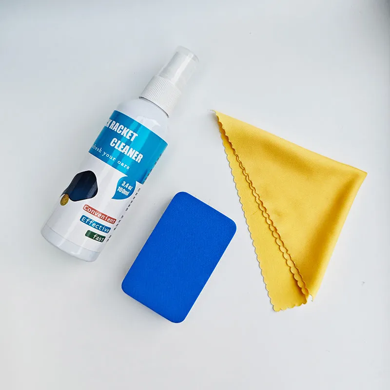 100ml racket cleaning agent bottle with sponge mop and cleaning cloth for racket care