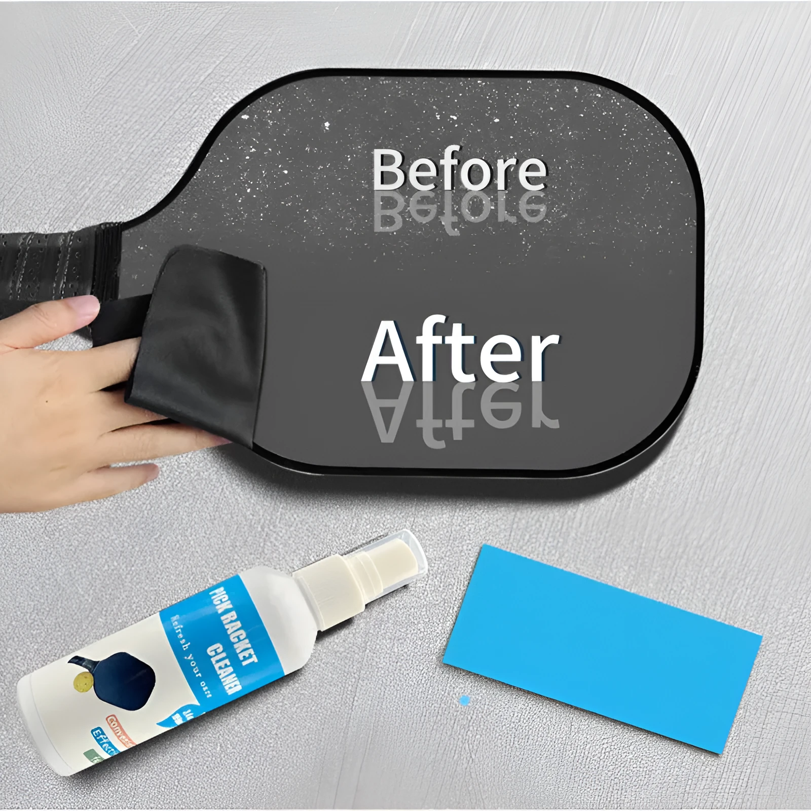100ml racket cleaning agent bottle with sponge mop and cleaning cloth for racket care