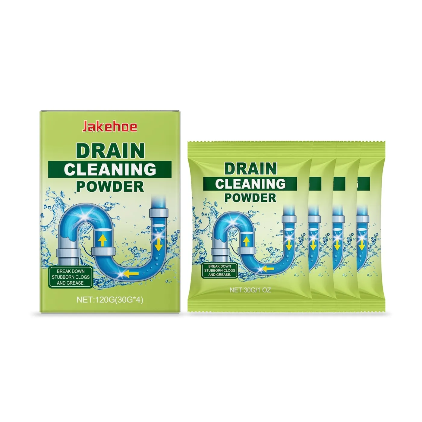 120g drain cleaning powder pack for kitchen and bathroom pipe blockages