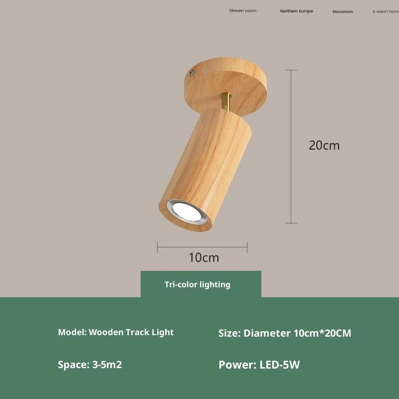 Simple log style spotlight ceiling lamp with 2 heads and 3 colour LED neutral light for living room