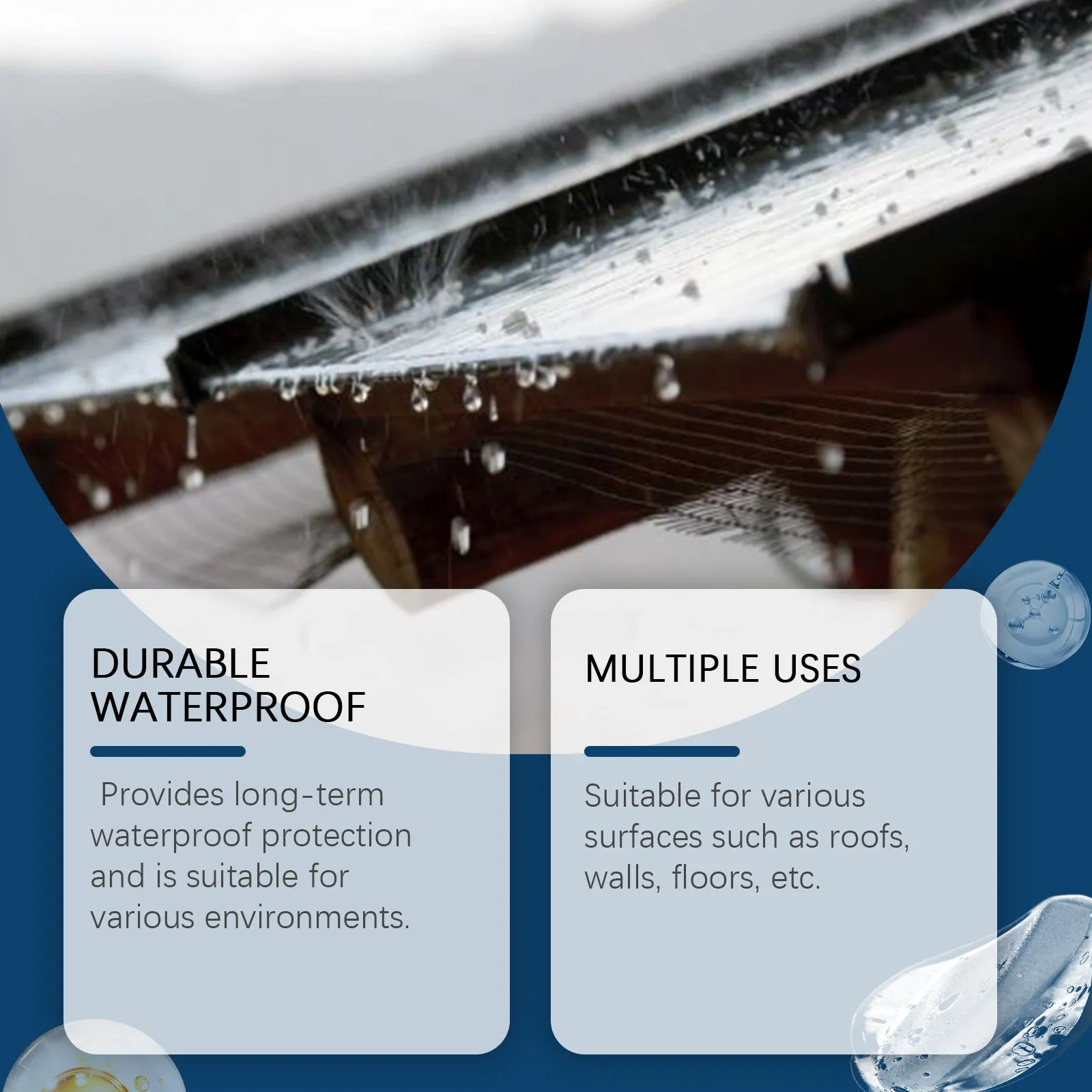 100g multi-purpose leak-repairing paint pot with brush for roof, wall, and asphalt waterproof repairs