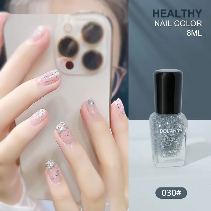 Nude baking-free quick-dry nail base coat 8ml water-based peel-off polish in a clear bottle