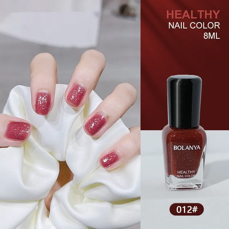Nude baking-free quick-dry nail base coat 8ml water-based peel-off polish in a clear bottle