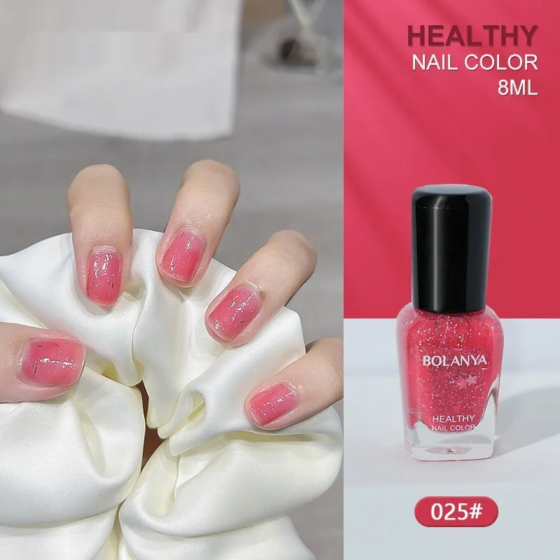 Nude baking-free quick-dry nail base coat 8ml water-based peel-off polish in a clear bottle