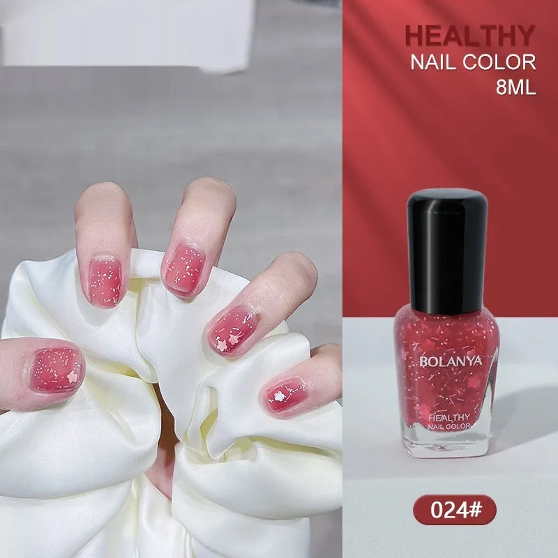 Nude baking-free quick-dry nail base coat 8ml water-based peel-off polish in a clear bottle