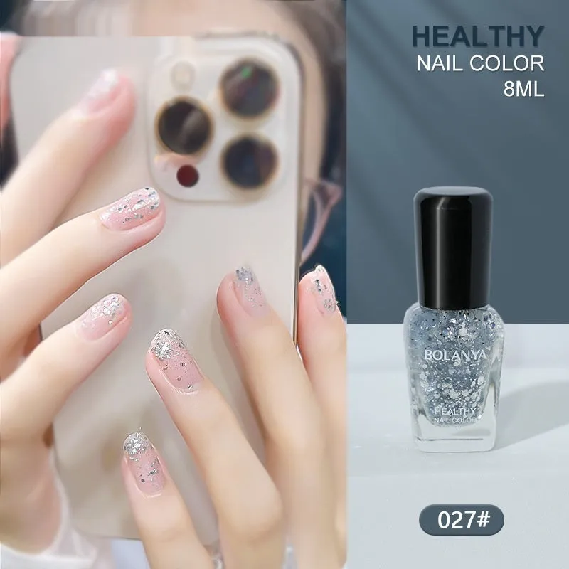 Nude baking-free quick-dry nail base coat 8ml water-based peel-off polish in a clear bottle