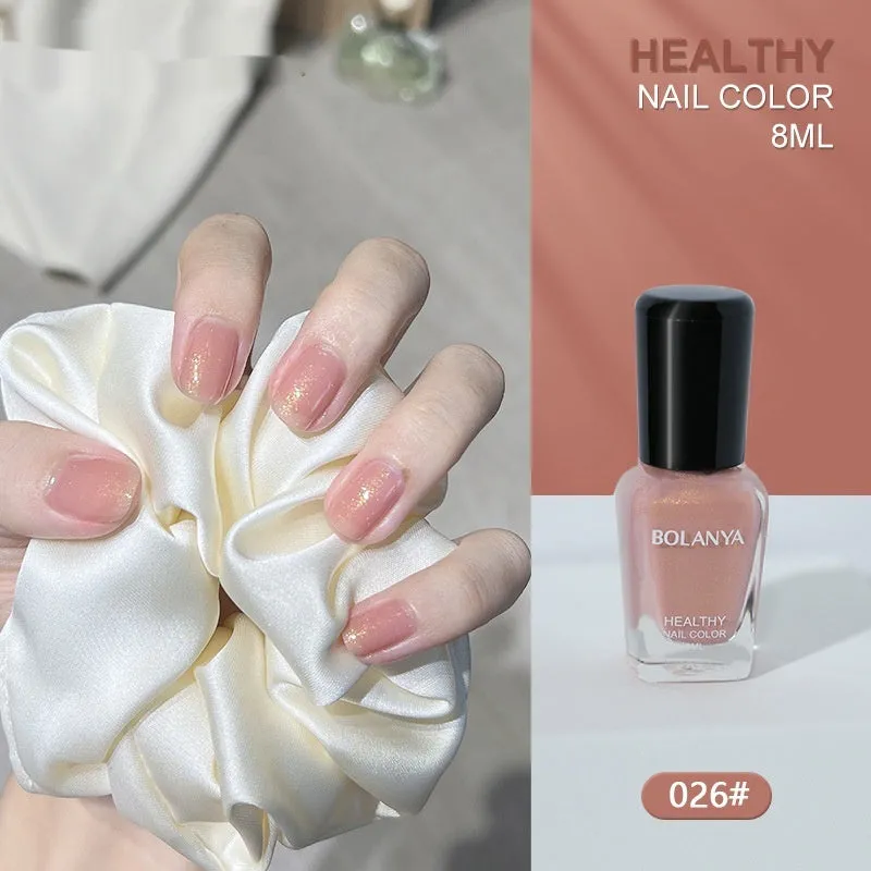 Nude baking-free quick-dry nail base coat 8ml water-based peel-off polish in a clear bottle
