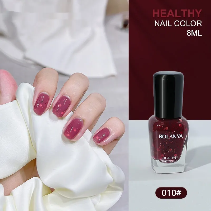 Nude baking-free quick-dry nail base coat 8ml water-based peel-off polish in a clear bottle