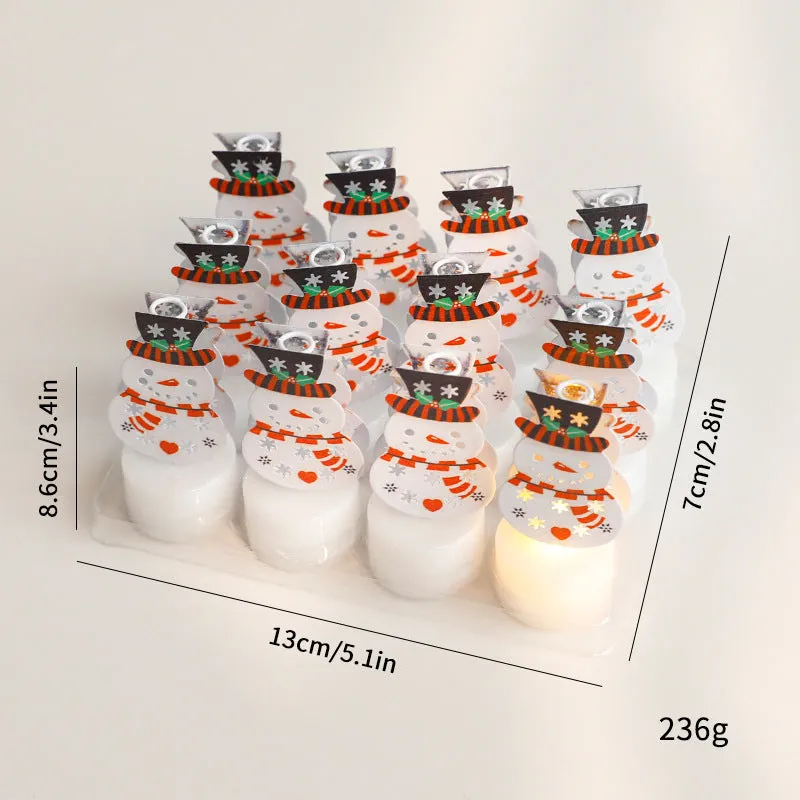 LED electronic candle light plastic decoration Santa Claus Christmas tree snowman bell design