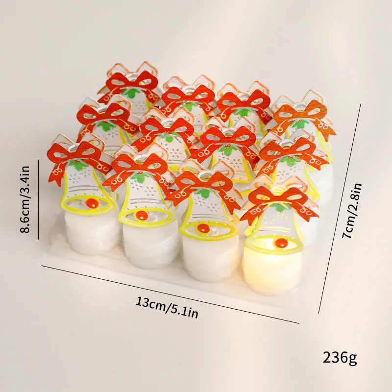 LED electronic candle light plastic decoration Santa Claus Christmas tree snowman bell design