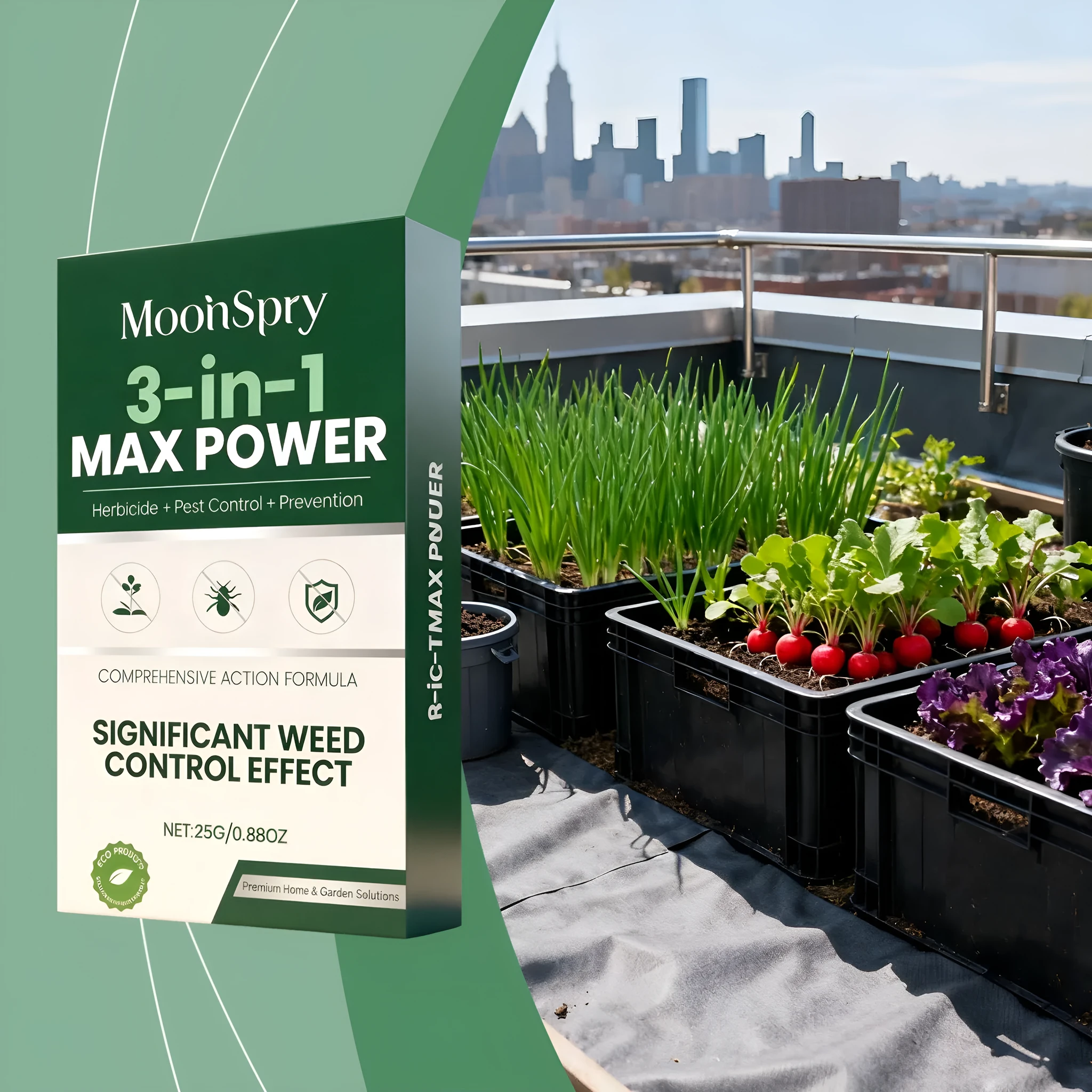 3-In-1 Max Power Herbicide 25g pack with Hexazinone ingredients