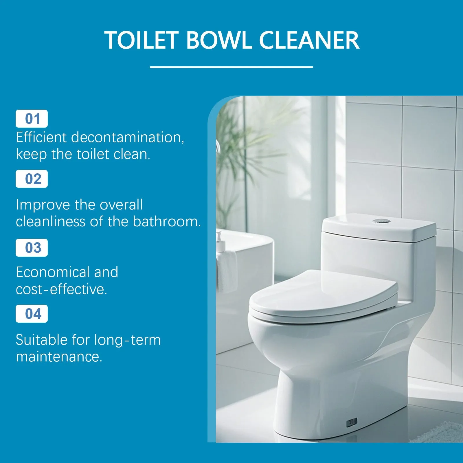 Toilet cleaning powder 120g pack with four individual 30g sachets for stain and odour removal