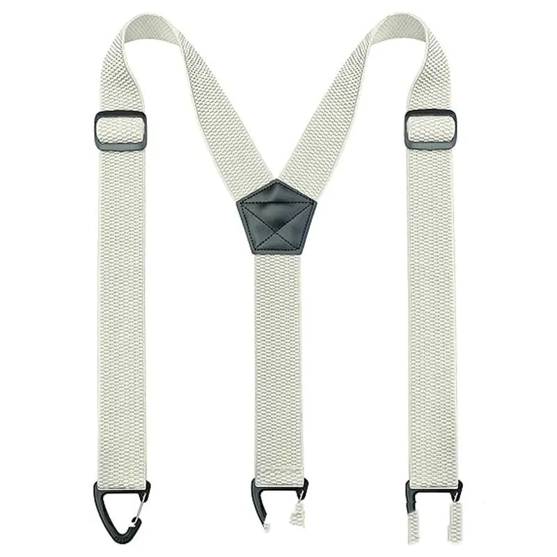 Triangle outdoor climbing hook strap in black, polyester elastic, 3.8 x 120cm, with plastic hook