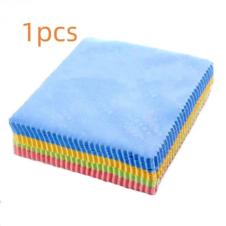 Square 130mm microfiber glasses cloth in gray, black, and mixed colour options for lens cleaning