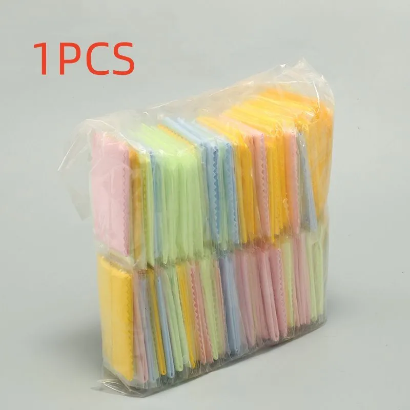 120gsm knitted multi-color microfiber cleaning cloth for eyeglass and screen cleaning, 15x18cm