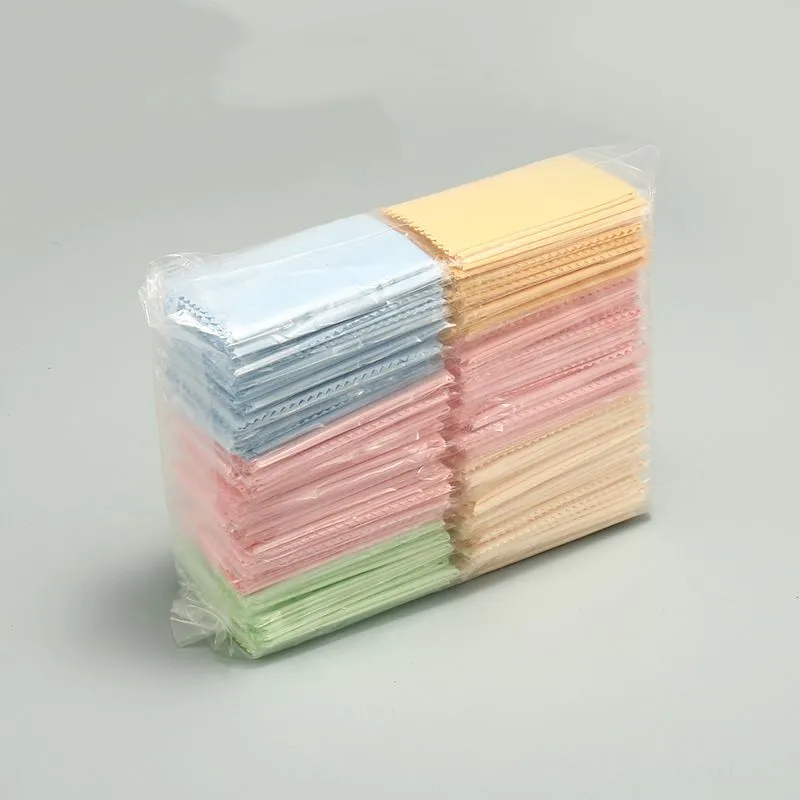 120gsm knitted multi-color microfiber cleaning cloth for eyeglass and screen cleaning, 15x18cm