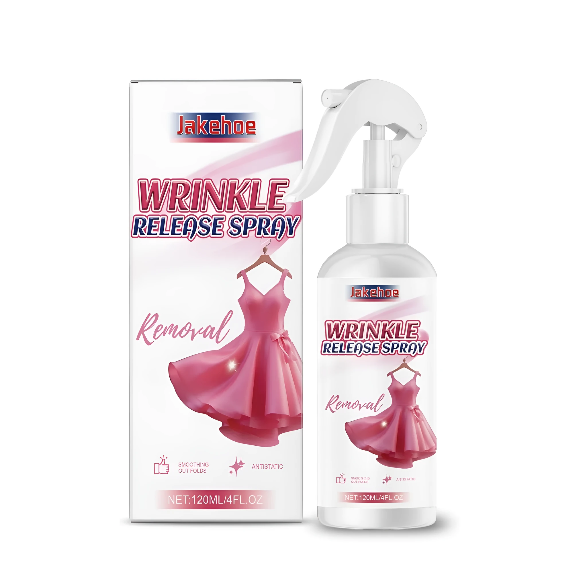 120ml wrinkle release spray bottle with mist nozzle for fabric de-creasing without heat