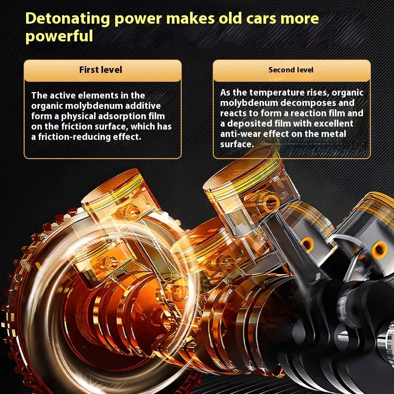 White-capped 60ml bottle of engine oil anti-wear additive on a plain background.