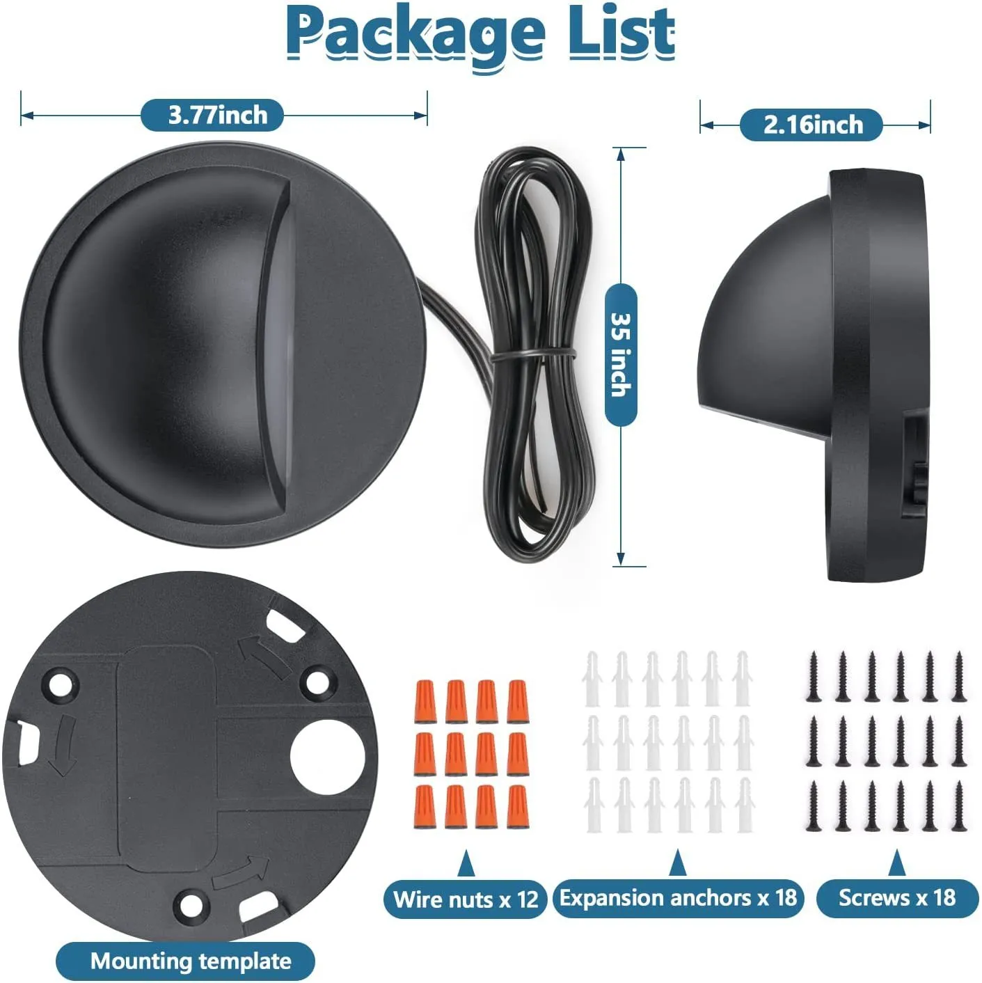 Low voltage outdoor step light for garden paths with platinum finish and compact 96mm x 55mm dimensions