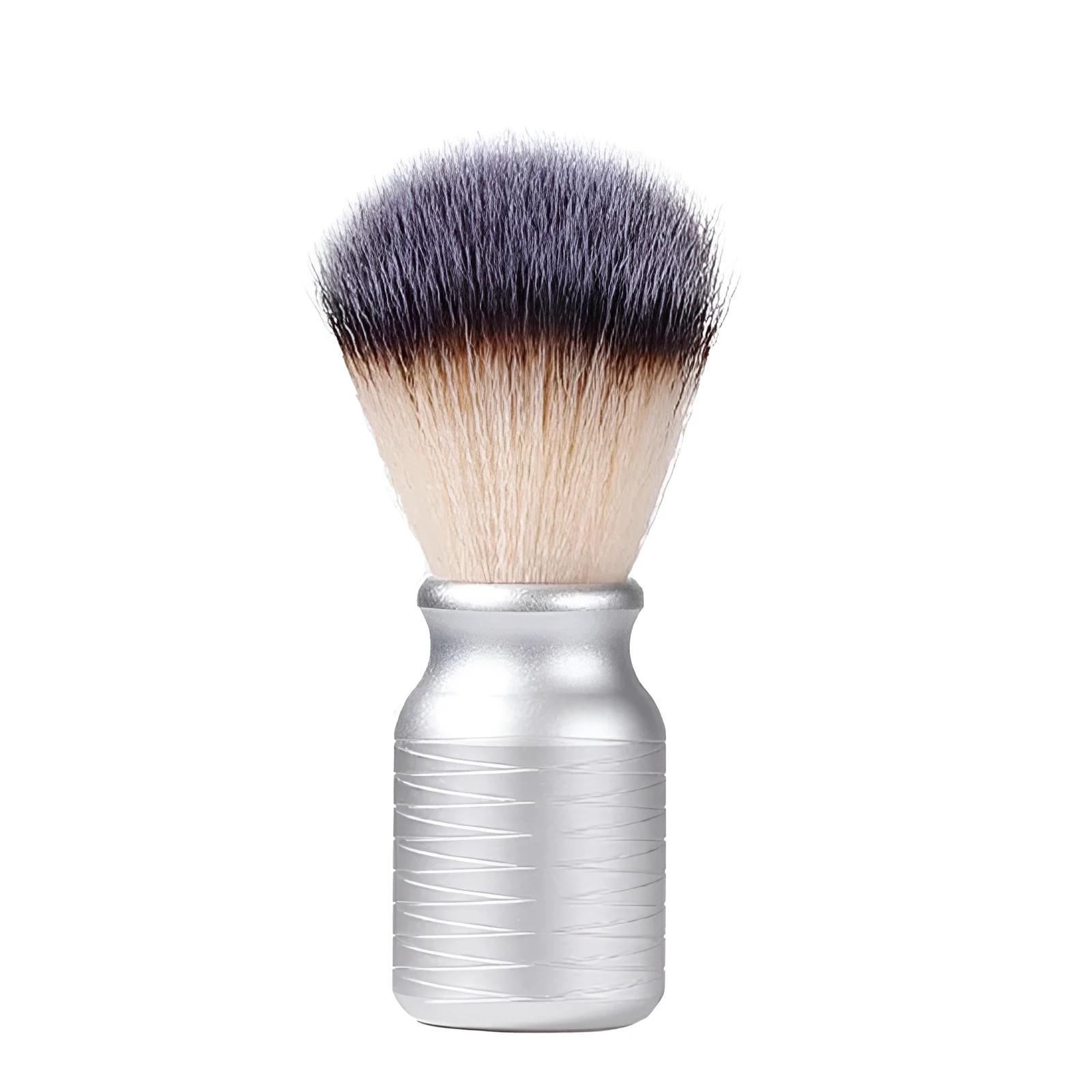 Men's metal beard brush with soft foam bristles for grooming