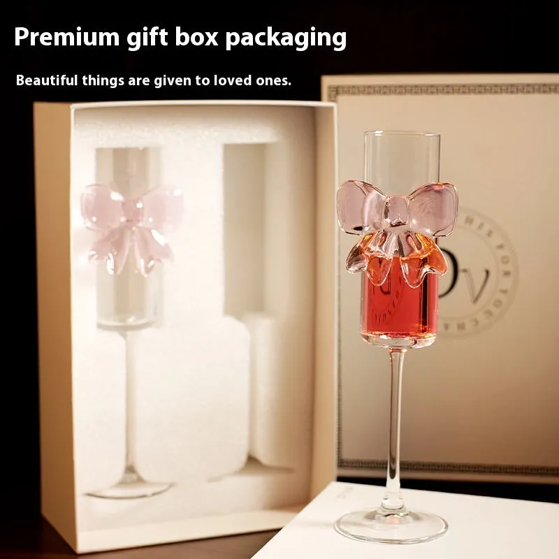 Crystal glass wine glass with pressed single-layer construction, no handle, champagne soft light finish