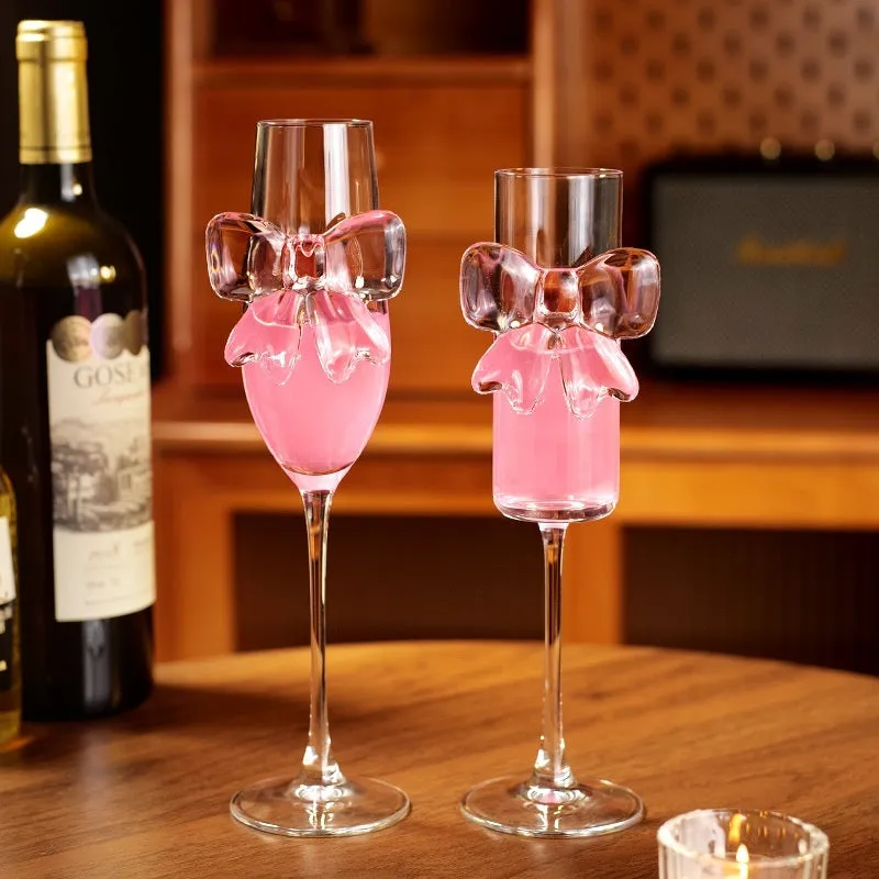 Crystal glass wine glass with pressed single-layer construction, no handle, champagne soft light finish