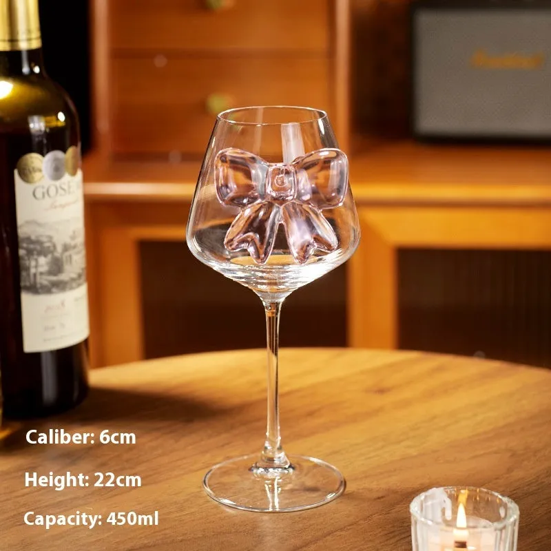 Crystal glass wine glass with pressed single-layer construction, no handle, champagne soft light finish