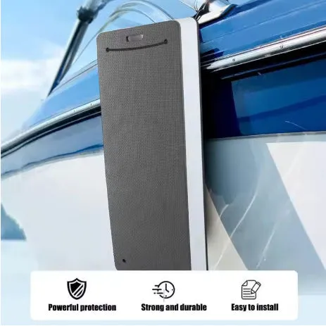 Blue EVA marine fender showing thickened construction for boat docking protection