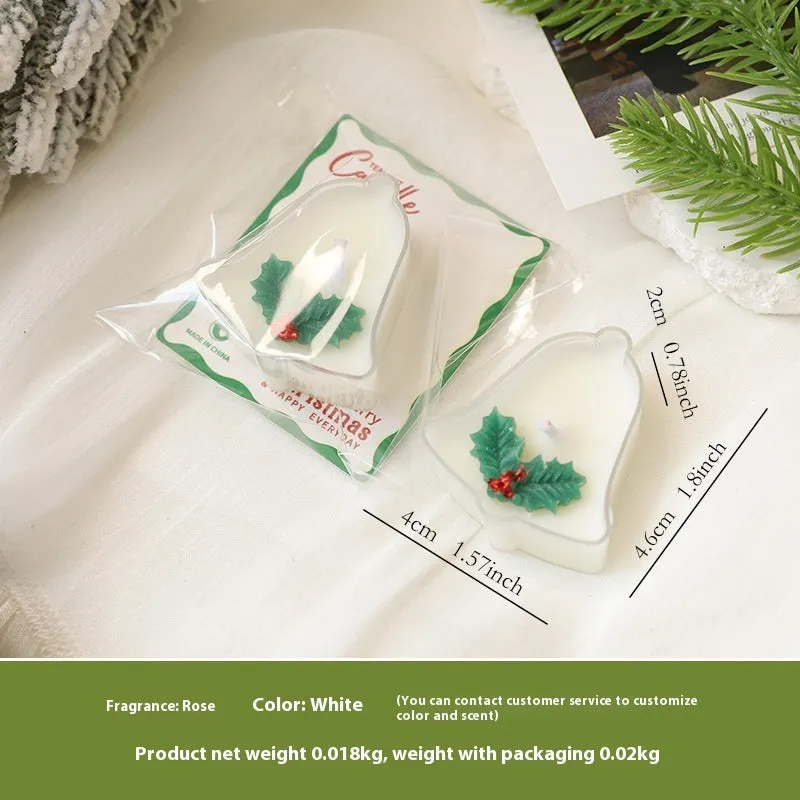 Creative Christmas tea wax tree bell personalised candle in cup shape multicolour options