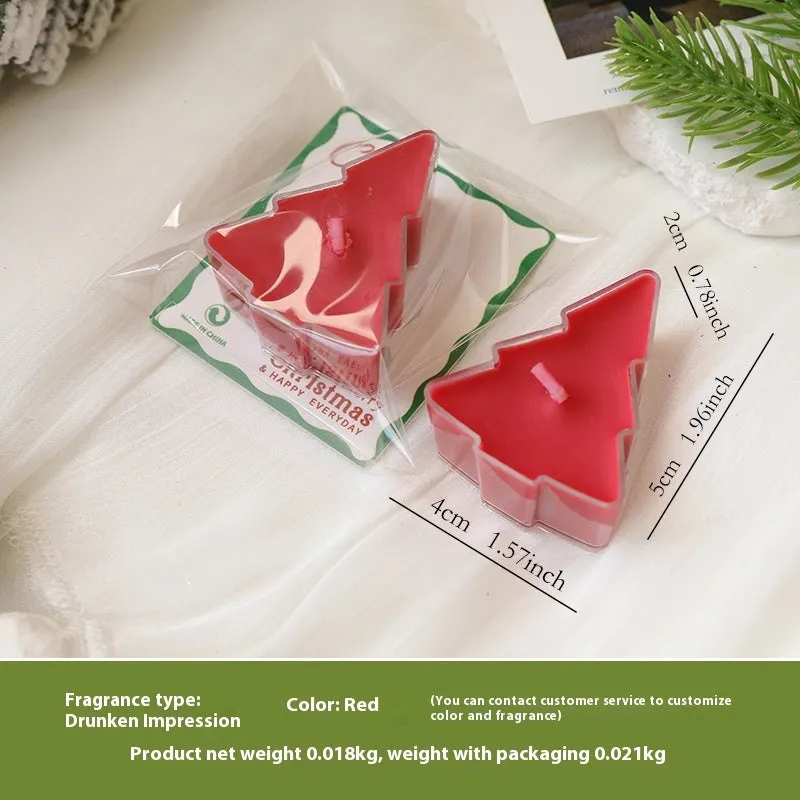 Creative Christmas tea wax tree bell personalised candle in cup shape multicolour options