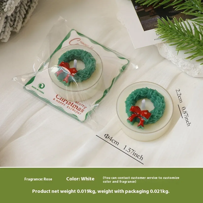 Creative Christmas tea wax tree bell personalised candle in cup shape multicolour options