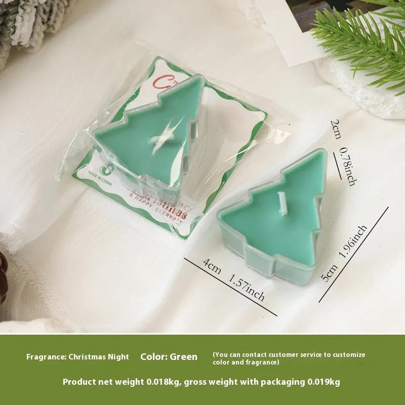 Creative Christmas tea wax tree bell personalised candle in cup shape multicolour options