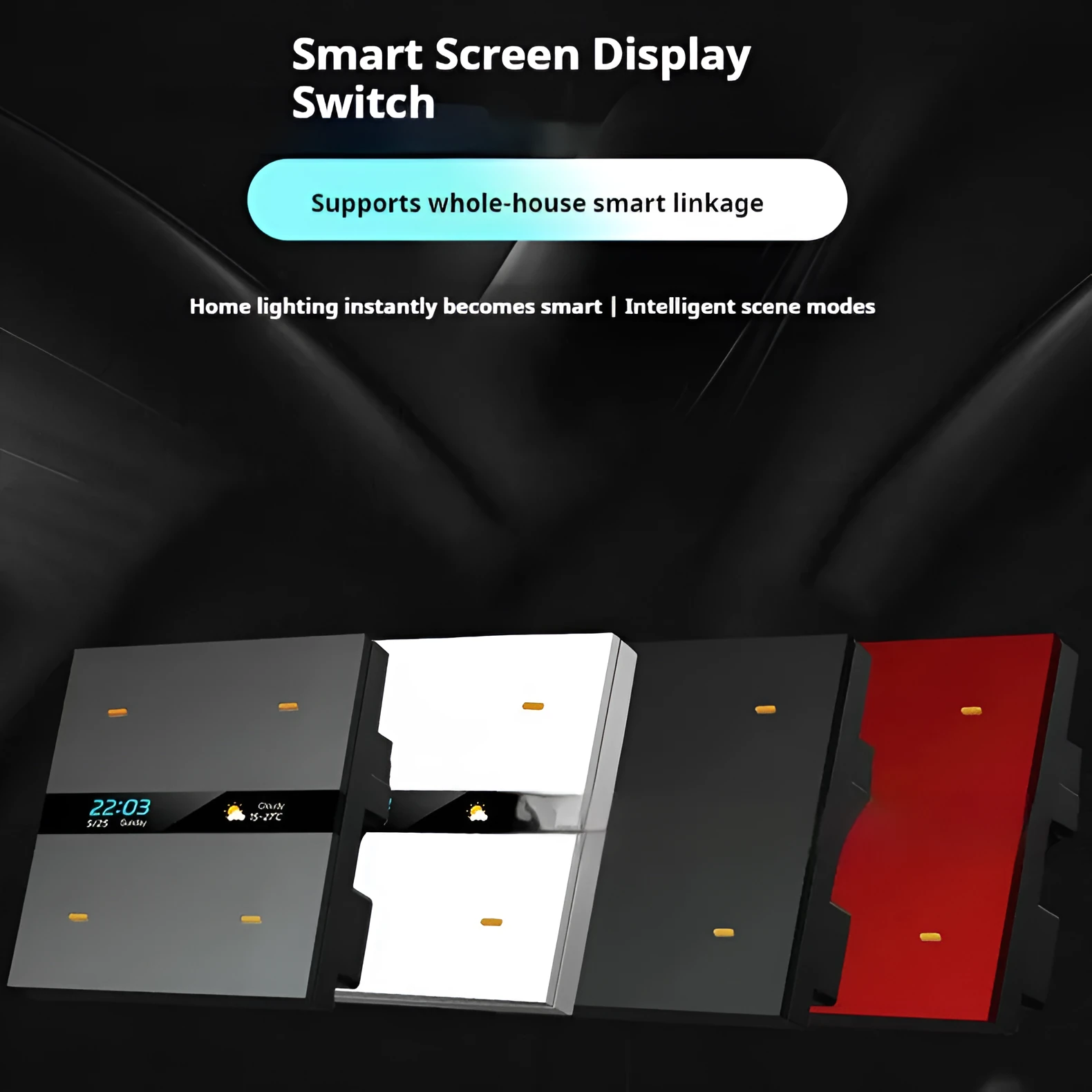 Graffiti intelligent smart switch with white ABS PC shell for home decoration, voice control, and app operation