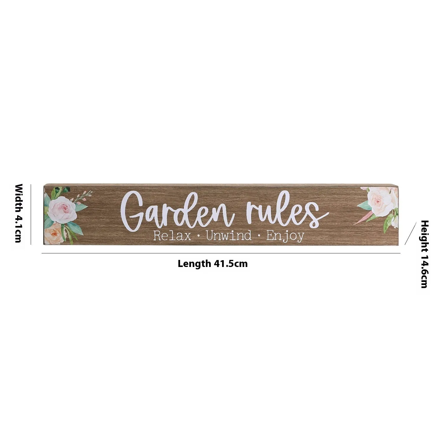 American country wooden word plate wall decoration with rustic natural wood finish