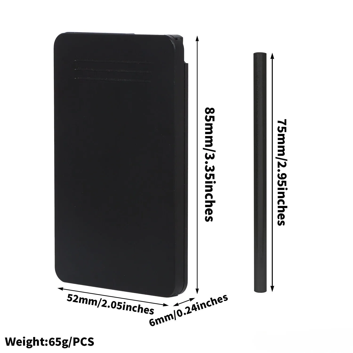 83mm metal push-pull cigarette case with bottle opener in gold colour, showing sliding mechanism