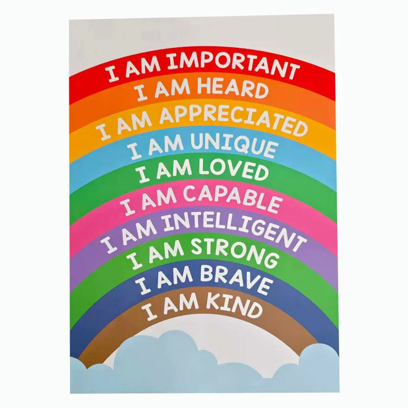 Calm corner poster set with 12 or 16 sheets for classroom decoration, available in 35x25cm or 42x28cm sizes