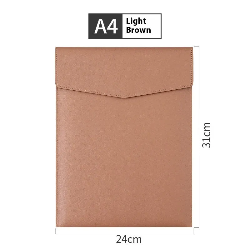 A4 PVC vertical file bag in black, business document organiser with seven colour options