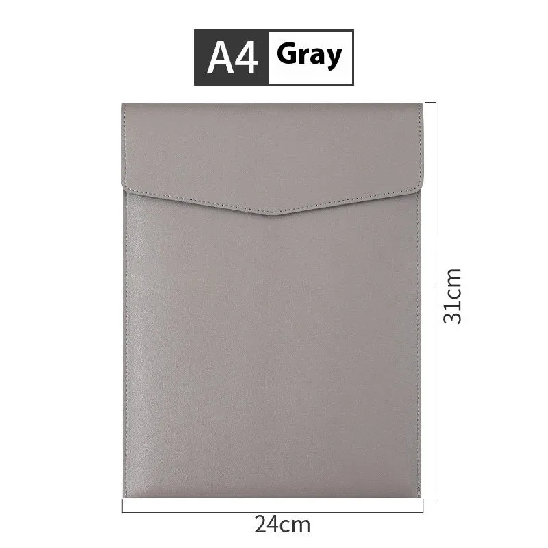 A4 PVC vertical file bag in black, business document organiser with seven colour options