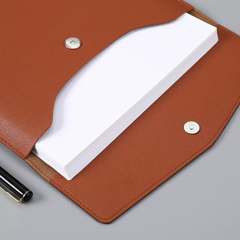 A4 PVC vertical file bag in black, business document organiser with seven colour options