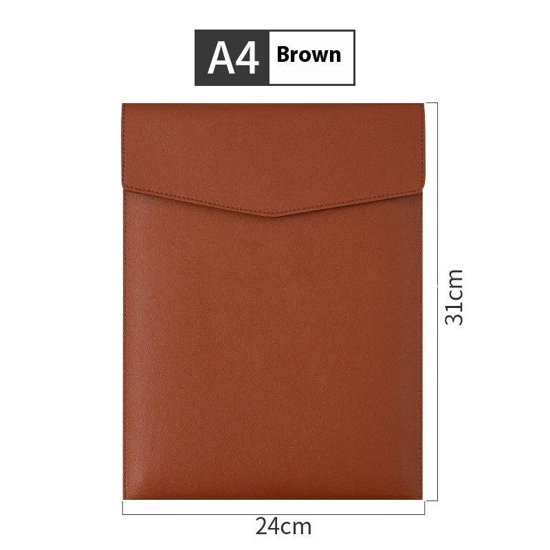A4 PVC vertical file bag in black, business document organiser with seven colour options