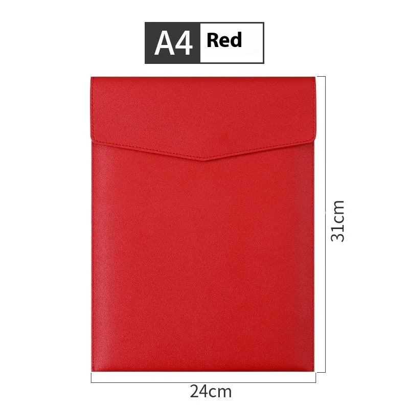 A4 PVC vertical file bag in black, business document organiser with seven colour options