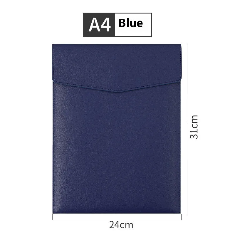 A4 PVC vertical file bag in black, business document organiser with seven colour options