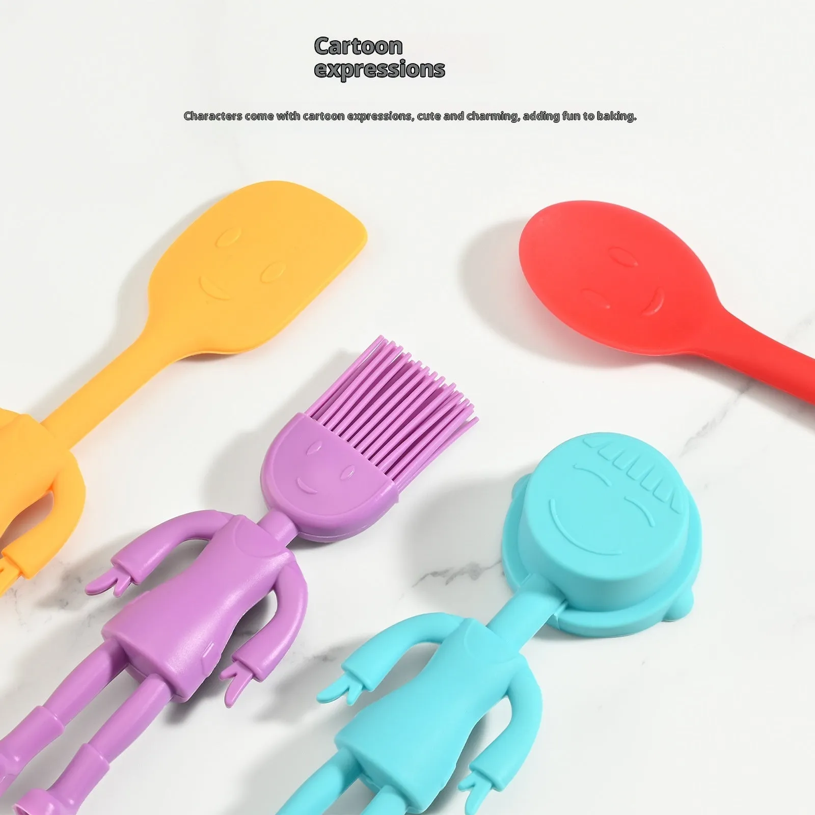 Children's baking silicone tools five-piece set with irregular shapes in modern simplicity style