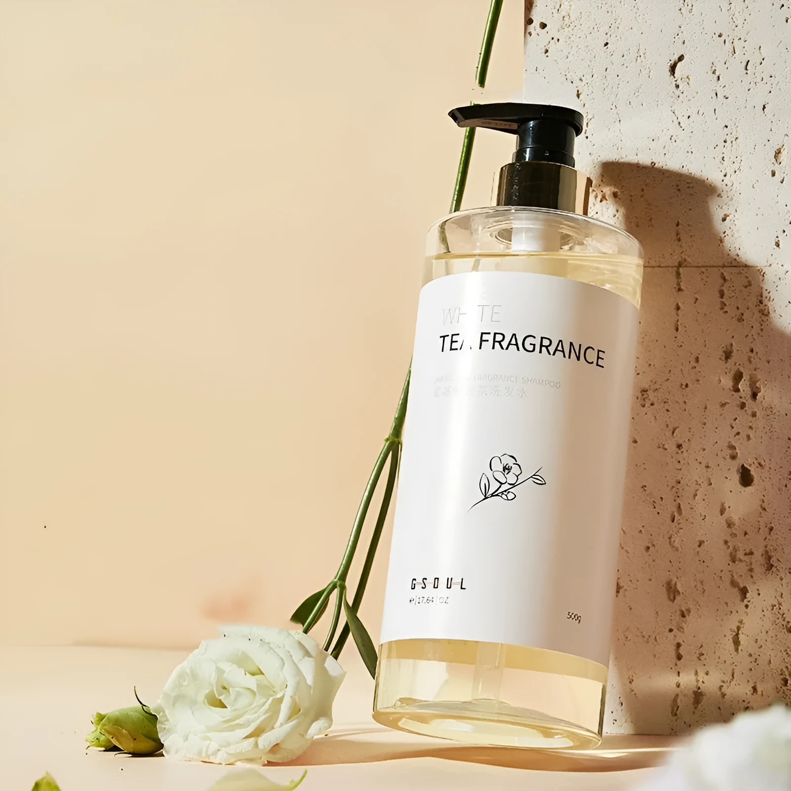 Oil control amino acid anti-dandruff shampoo shower gel white 500g with exfoliating accessories