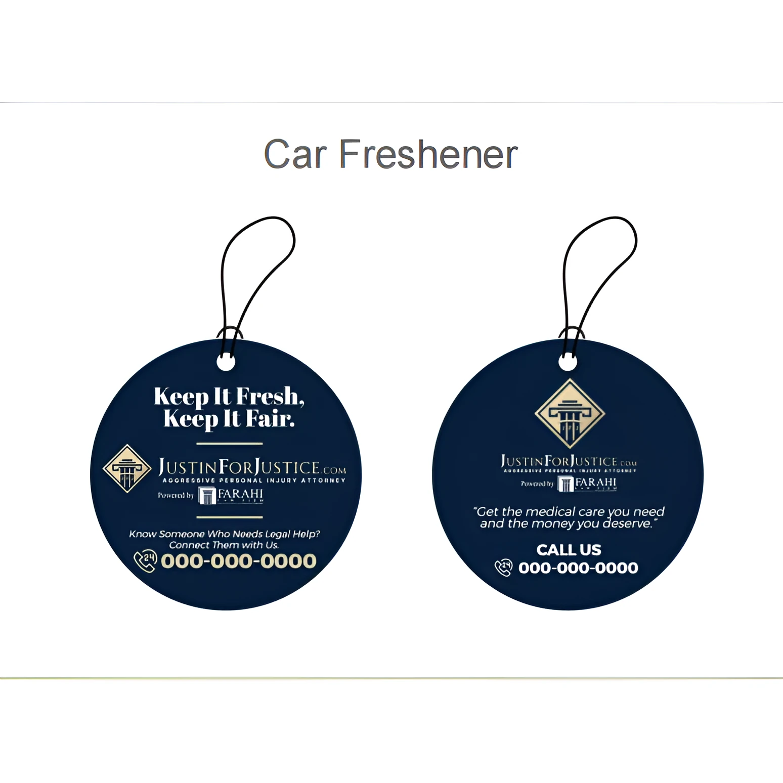 Neutral scent car freshener with clip-on design for vehicle interior odour removal