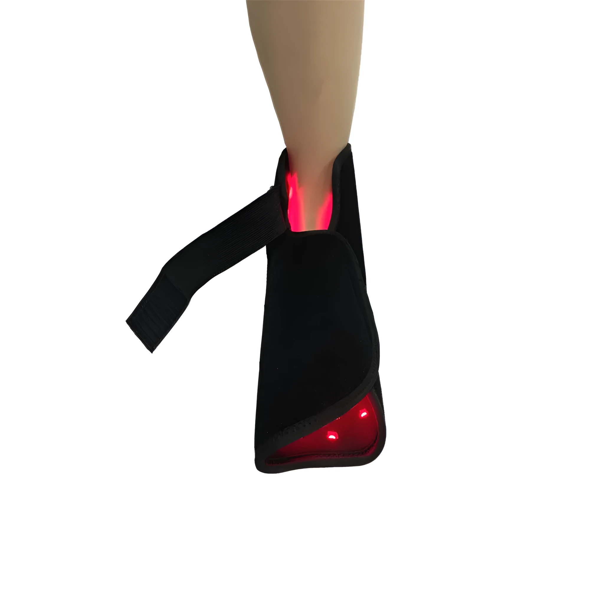 Red light physiotherapy shoes simple slippers in black colour for home use